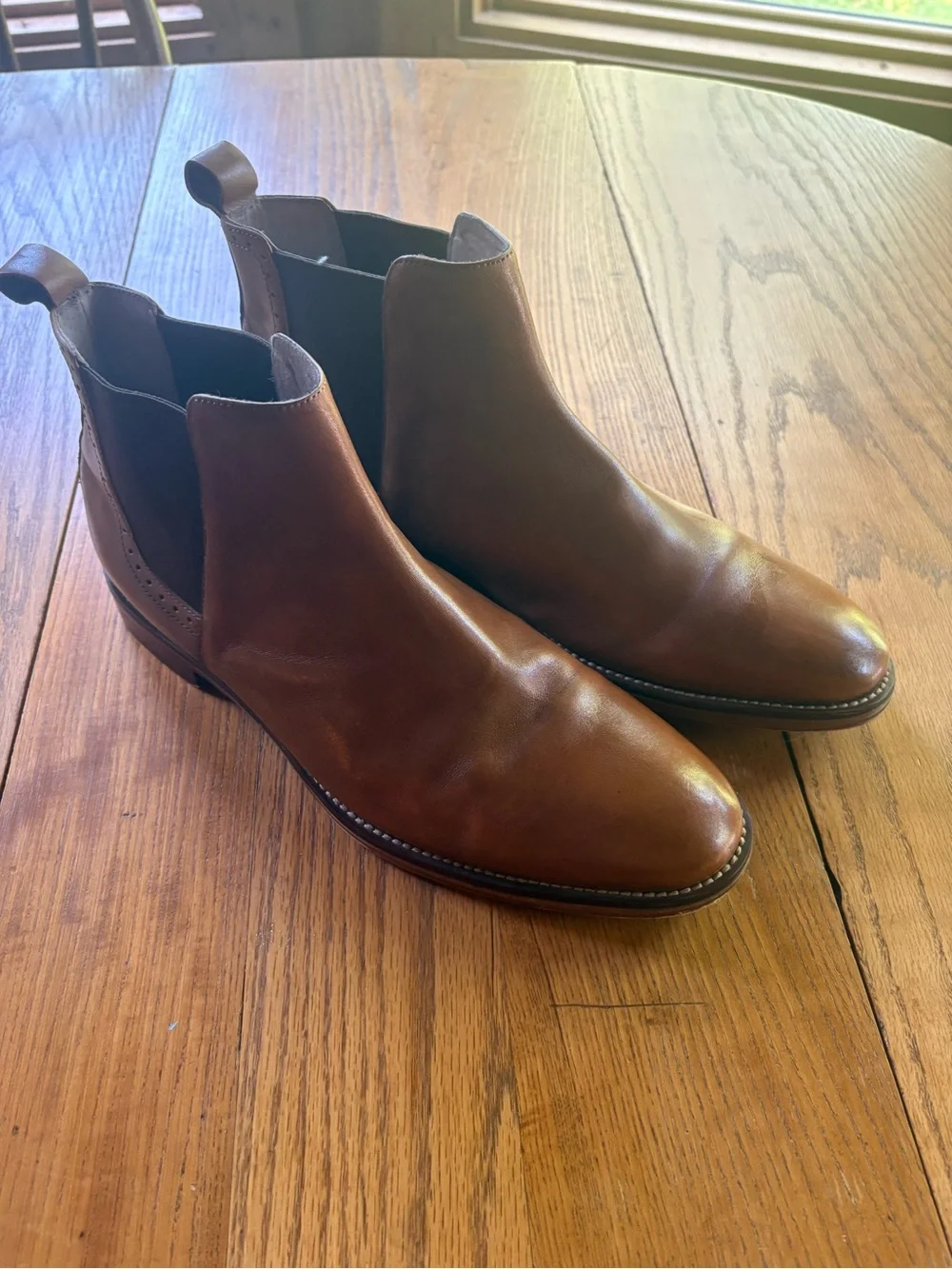 Johnston & Murphy Tan Leather Chukka Chelsea Boots
